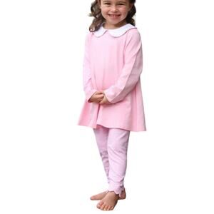 Trotter Street Kids Light Pink Stripe Claire Pants Set Size 2